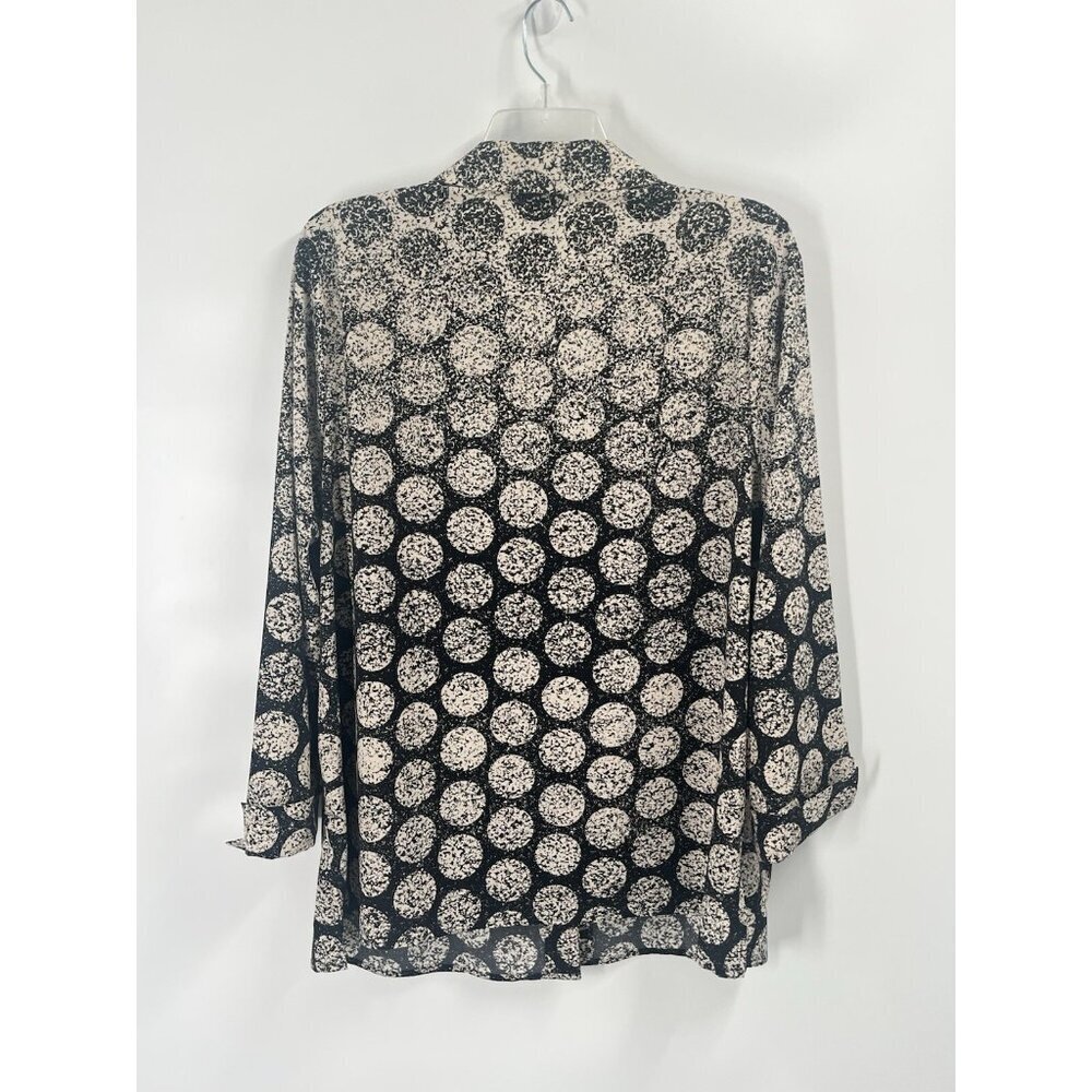 Catherines Geometric Print Button Down Shirt Coll… - image 6